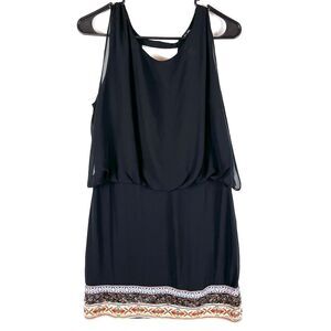 Gorgeous Vintage‎ Chiffon Sleeveless Cocktail Dress Beading Woven Detail Large